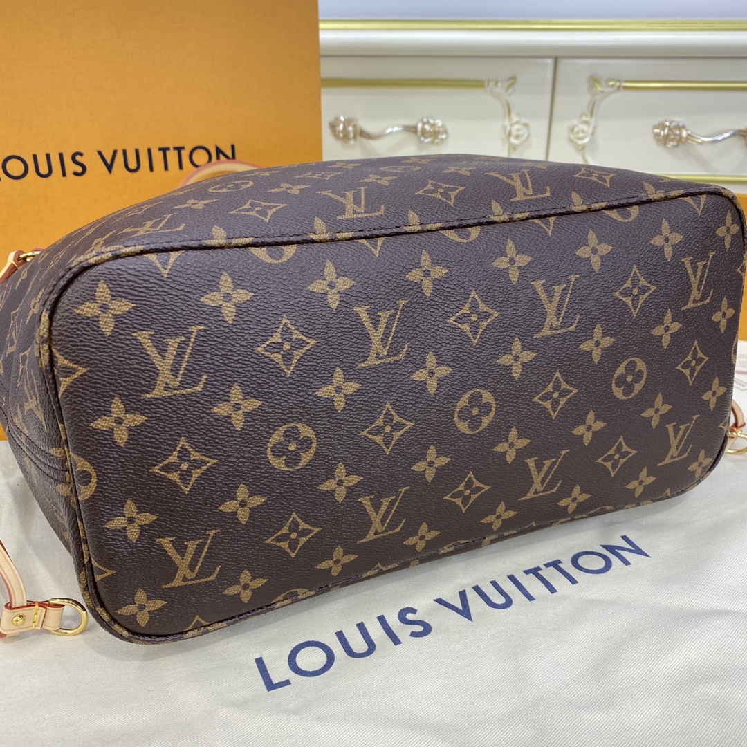 Louis Vuitton NEVERFULL MM Monogram Handbag M40995 Beige